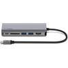Belkin Hub USB-C Dock Adattatore Multiporta 6 in 1 con HDMI 4K, Alimentazione Passante USB-C PD 100 W, 2 USB-A, Porte Gigabit Ethernet e Slot SD per MacBook Pro, Air, iPad Pro, XPS e Altri