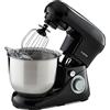 Klarstein Planetaria Professionale, Impastatrice Planetaria 5 Litri con Ciotola, Impastatrice Planetaria Professionale 1300W per Pizza e Dolci a 6 Velocità, Impastatrice Pane con Gancio e Frusta