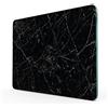 DESTALYA Tagliere in Vetro Temperato Resistente al Calore Tagliere Resistente agli Urti - Vassoio Decorativo per Cucina (Nero L)