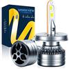 MONDEVIEW Coppia H4 LED Lampadina 6000K 60W 16000LM Moto Luminosità Estremamente Elevata LED Chip 360° Lampadine H4 Fari integra Anabbaglianti/abbaglianti Fendinebbia Bi-Xenon 5 Anni Garanzia