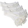 ERKO 100 pezzi di fascette di cablaggio professionali 400 x 4,8 mm Supporto ordina cavi. Base per fascetta di cablaggio di colore bianco, resistente allatemperature. (Confezione da 3)
