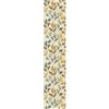 Ambiance Sticker Carta da parati in tessuto non tessuto pre-incollato, rotolo da carta da parati vintage, foglie gialle marroni e blu, adesivo decorativo, 1 rotolo di altezza 300 x larghezza 60 cm