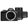 Canon Fotocamera mirrorless 24Mpx EOS R50 Kit Rf S 18 45 Is Stm + Rf S 55 210mm