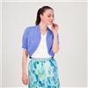 Isaac Mizrahi Live! Cardigan coprispalle a maniche corte stondato davanti