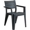 Keter Sedia da Giardino con Braccioli Keter Julie Antracite - K246188