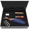 Penna stilografica set Lux blue navy