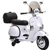 Tecnobike Shop Moto Elettrica per Bambini Piaggio Vespa PX 150 12v Full Parabrezza e Bauletto Luci Suoni LED Mp3 (Bianco)