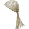 TINAYAUE Copricapo con velo a rete con strass, fascia elastica con strass, cerchietto per capelli con cristalli, turbante brillante, accessorio per capelli per donne e ragazze