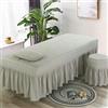 Highdi Lenzuolo da Lettino per Massaggi, Antiscivolo Lenzuolo Tavolo per Massaggi, Copertura per Lettino Massaggio Portatile, Lettino Massaggio Adatto per Spa Tatuaggi (80x190,Grigio)