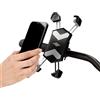 Fischer Supporto per smartphone da bicicletta Spider, per proteggere lo smartphone da tutti i lati, rotazione a 360°, facile da montare, colore nero, 1 pezzo