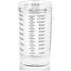 Amexo Misurino in Vetro Piccolo 4OZ/120ML, Misurino Graduato in Vetro per Vodka Cocktail Tequila, Resistente al Calore Bicchiere Dosatore con Bilancia per Cucina Bar (Nero)