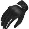 SHIMA SONIC Guanti Moto Estivi Donna Tessile Pelle Corto Ventilato Omologati Guanto per Motocicletta Ventilata Touchscreen Motocross Protettore Rinforzato Abbigliamento Città (Donne, Bianco, L)