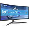 Philips Evnia 34M2C6500 - Monitor da gioco curvo OLED WQHD da 34 pollici, 175 Hz, 0,03 ms, HDR400, Ambiglow, FreeSync Premium Pro, G-Sync comp. (3440x1440, 2X HDMI, DisplayPort, hub USB) grigio scuro