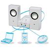 Media Express Xmedia Speaker Casse Amplificate e Portatili per Apple iPhone/iPod/iPod Nano/Tutti i Player MP3 e Computer, Bianco