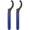 QUARKZMAN 2pz Chiave a Gancio C Er40 Chiave a Brugola Dado in Acciaio Mandrino con Impugnatura Antiscivolo Blu per Serraggio Tornio