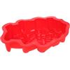 HEMOTON Teglia per torta di Natale con Babbo Natale, stampo per dolci in silicone 3D, stampo per torte antiaderente, teglia per feste di festa Mousse Muffin Cioccolato Fondente Dolci