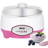Generico Yogurtiera da 1,2 l, macchina compatta per yogurt con riscaldamento efficiente e uniforme, macchina per yogurt e nattos fai da te con rivestimento in acciaio inox
