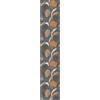 Ambiance Sticker Carta da parati in tessuto non tessuto pre-incollato, rotolo da carta da parati astratta, fiori grigio e arancione, adesivo decorativo, 1 rotolo di altezza 300 x larghezza 60 cm