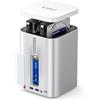 ORICO MiniTower 2 Bay RAID Enclosure, 3,5 pollici SATA Hard Drive Enclosure Compatibile NVMe SSD 10Gbps con Hub di Espansione Docking Station per Mac Mini M4 Max Fino a 56TB-M435