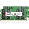 Yongxinsheng DDR4 SODIMM 3200 MHz 32GB Kit (2x16GB) Laptop RAM PC4-25600 Non-ECC Unbuffered 1.2V 2Rx8 Dual Rank 260-Pin CL22 PC Computer Memory Upgrade Module