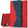 Radoo Cover per Motorola Moto E6 Plus, Custodia Portafoglio a Libro Protettiva Flip Cover con Porta Carte, TPU Antiurto Chiusura Magnetica Case Custodie in Pelle per Moto E6 Plus(Rosso Blu)