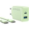 Anker Caricatore iPhone 20W USB C, rapido da parete compatibile con iPhone 17 Pro Max Air/16/15, iPad e altro (con cavo USB C da 150 cm)