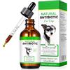 MXCZBSM Antibiotico Naturale per Cani - Gocce 100% Naturali Senza Ormoni, 60ml - Infiammazioni, Infezioni, Resistenza Immunitaria con Aceto di Mele, Estratto di Tè di Giaśoł - Aroma Pancetta Delizioso