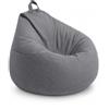 Highdi Poltrona Sacco Adolescenti 80 x 90 cm - Senza Imbottitura, Cotone e Lino Pouf Sacco, Grigio Bean Bag Chair per Soggiorno/Camera/Gaming, perfetta per Adulti