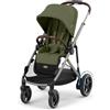 CYBEX Passeggino Gold e-GAZELLE S, dalla nascita a circa 4 anni, max. 22 kg (modalità singola) / 2x 22 kg (modalità duo), sistema all-in-1 con azionamento elettrico e 20+ configurazioni, verde muschio
