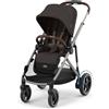 CYBEX Passeggino Gold e-GAZELLE S, max. 22 kg (modalità singola) / 2x 22 kg (modalità duo), sistema all-in-1 con azionamento elettrico e 20+ configurazioni, Chocolate Brown
