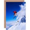 Wee Blue Coo Skier Ski Jumping Snow Sport Sky Photo Birthday Sealed Greeting Card Plus Envelope Blank inside La neve Fotografia
