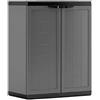 KISS Armadio basso in resina grigio e nero 68 x 39 x h 87 cm Jolly