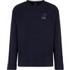 Armani Exchange Milan Edition, Maglione a Girocollo, Blu Placid, XXL Uomo