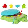 maysida Tartaruga Sandbox con coperchio, scatola di sabbia giocattoli con coperchio per bambini 3-5, 8 pezzi set di giocattoli di sabbia, estate spiaggia all'aperto indoor giocattolo set regalo per