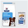Hill's Prescription Diet 12 kg Hill's Prescription Diet Crocchette per cani + 3 x 370 Canine Derm Complete gratis! - Derm Defense con Pollo