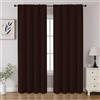 CUCRAF Tende oscuranti per finestre, con tasca per asta, isolamento termico, per camera da letto e soggiorno, set di 2 pannelli. 132 x 228 cm, cioccolato