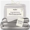 Bambaw Copripiumino 155x220 bambù, Lenzuolo rinfrescante e morbido, Lenzuola antiacaro anallergiche, Copripiumino bambu elegante, Lenzuolo anallergico singolo (Grigio)