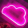 Fespcj Nuvola luce neon segno - USB o LED alimentato a batteria neon segno della stanza della luce Decorazione della parete Festa di nozze di compleanno Halloween Natale decorazione della stanza (rosa)