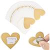 AIBAOBAO Adesivi Gratta e Vinci, 50 pezzi Scratch Off Stickers Cuore, Gratta e Vinci Oro, Gratta e Vinci Adesivo Etichette, Gratta e Vinci Personalizzato per Matrimonio,Valentino,Compleanno,Cartoline