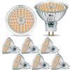 CNSGO Lampadine LED GU5.3 Bianca Calda 2700K, Non Dimmerabile, 615 Lumen, 6,5W Equivalente a MR16 Alogenalamp 50W, Pezzi 6, Angolo Del Fascio 120°, AC/DC 12V Senza Sfarfallio, Risparmio Energetico
