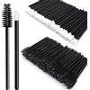 HEEFEN 200Pcs Kit di strumenti per trucco Pennello per labbra monouso Pennello per ciglia monouso nero Set di pennelli per trucco quotidiano (Black)