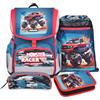 JOLLY Flexi, Cartella per la Scuola Unisex-Bambini e Ragazzi, Blu/Rosso, 46-Teilig