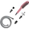 hansgrohe Doccia esterna per animali domestici con tubo da 243,8 cm, 3 spruzzi, spray per pellicce, spray per gambe, spray per zampe, connessione rapida, colore rosa, 04974560