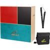 GECKO Cajon Drum - Cajon a due lati in legno con bongo e corde per chitarra, portatile, per principianti e batteristi professionisti, in betulla e noce, con borsa per il trasporto