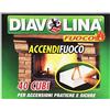 DIAVOLINA - Accendi Fuoco Per Accensioni Pratiche E Sicure - 40 Cubi