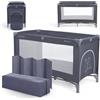 Kikka Boo KikkaBoo So Gifted, Culla da Campeggio e da Viaggio, Lettino, fino a 15 kg, Parco Culla 120 x 60 cm, 1 Livello, Pieghevole, Leggero, Portatile e Compatto, Borsa da Trasporto, Blu Navy