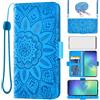 Asuwish Cover per Samsung Galaxy S10 Plus con Cordino e Pellicola Vetro Temperato Supporto Regolabile Pelle Portacarte Portafoglio Custodia per protettiva S10+ 10S + S 10plus 10 10+ S10plus Case Blu