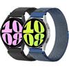LEIXIUER 2 Pezzi Cinturini Milanese per Samsung Galaxy watch 7 6 5 4 active 2 40mm 44mm 42mm 46mm 43mm 47mm,Magnetic Cinturino in Acciaio Inossidabile per Galaxy watch 7 6 5 4 3 Band