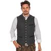 Stockerpoint Weste Sirius Trachtenwesten, Grigio (Grau/Tanne Grau/Tanne), X-Large (Taglia Produttore: 54) Uomo