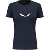 SALEWA T-Shirt da Donna con Logo Solido Dri-Release® Zephyr, XXS